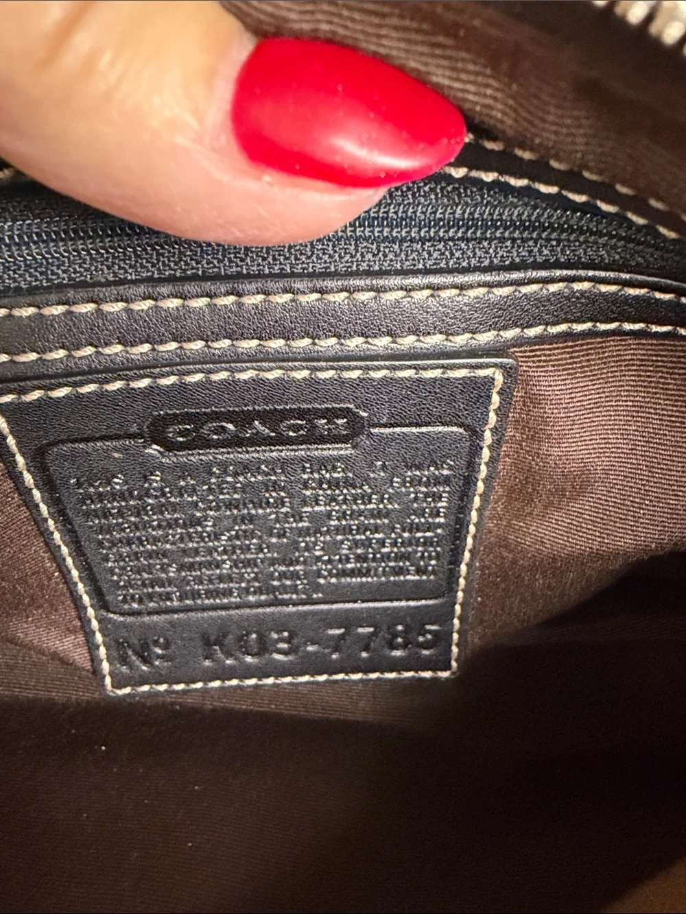 Coach Black Leather Mini Shoulder Bag with Contrast Stitching